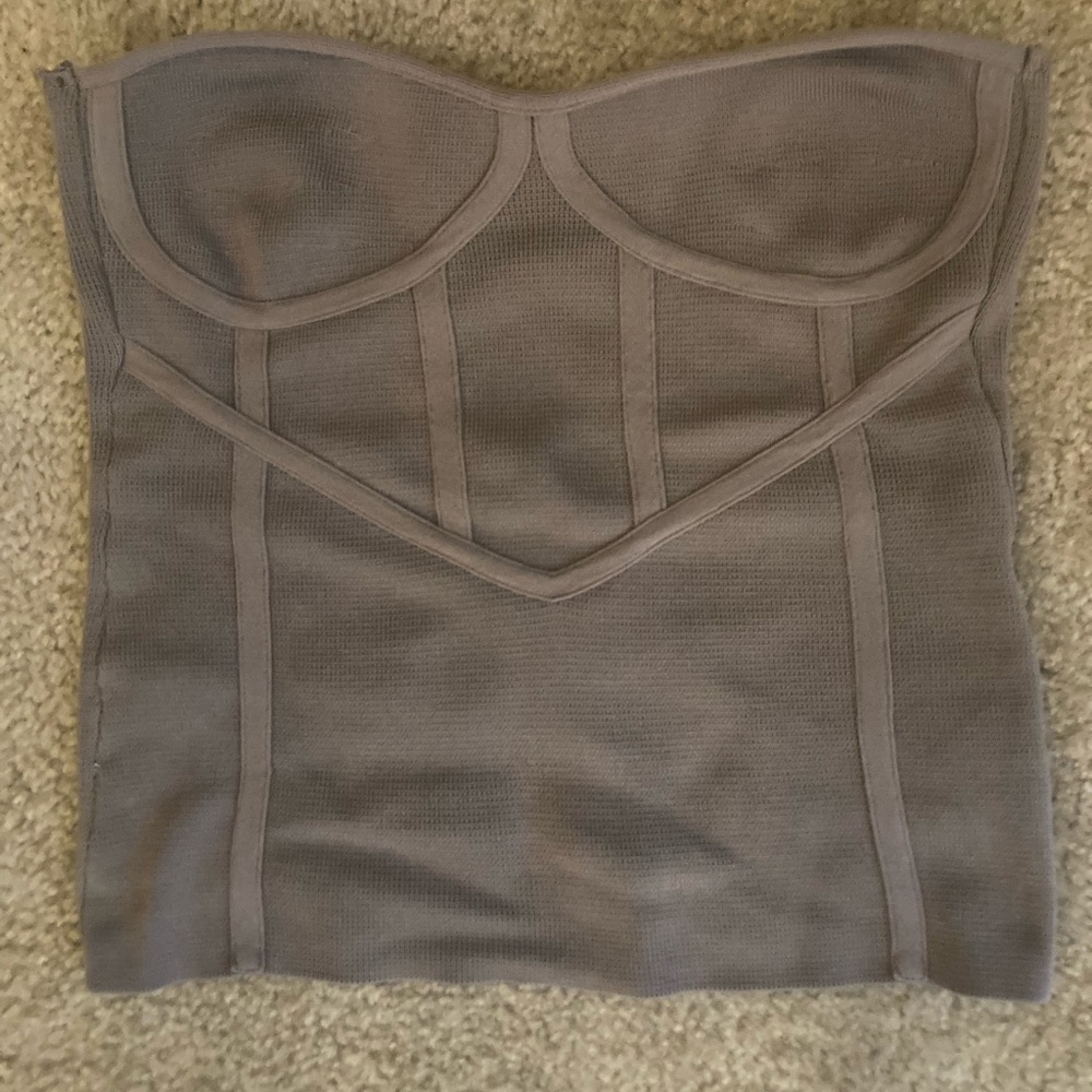 Zara Brown Knit tube top